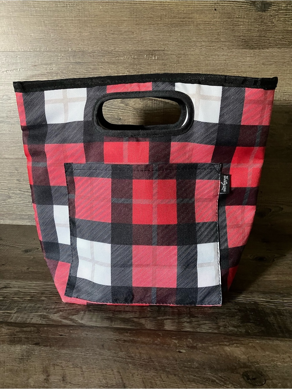 Thirty one Insulated Red Buffalo Plaid Lunch Bag with Handle